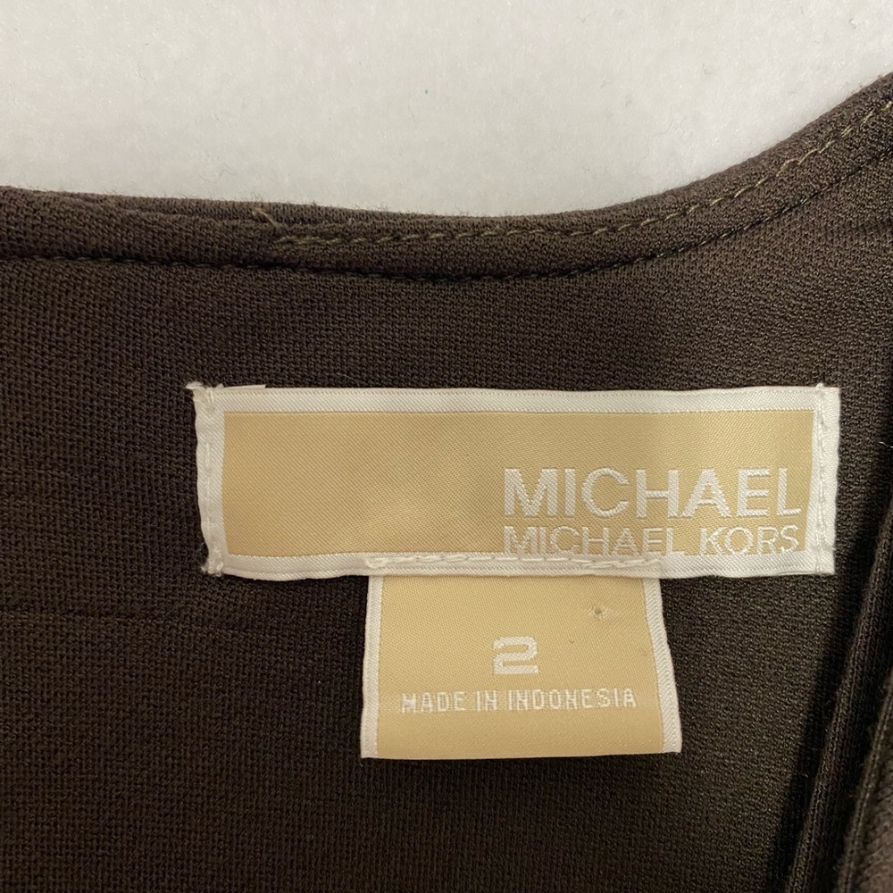 Michael Kors brown sheath jumper sleeveless dress - Picture 4 of 7